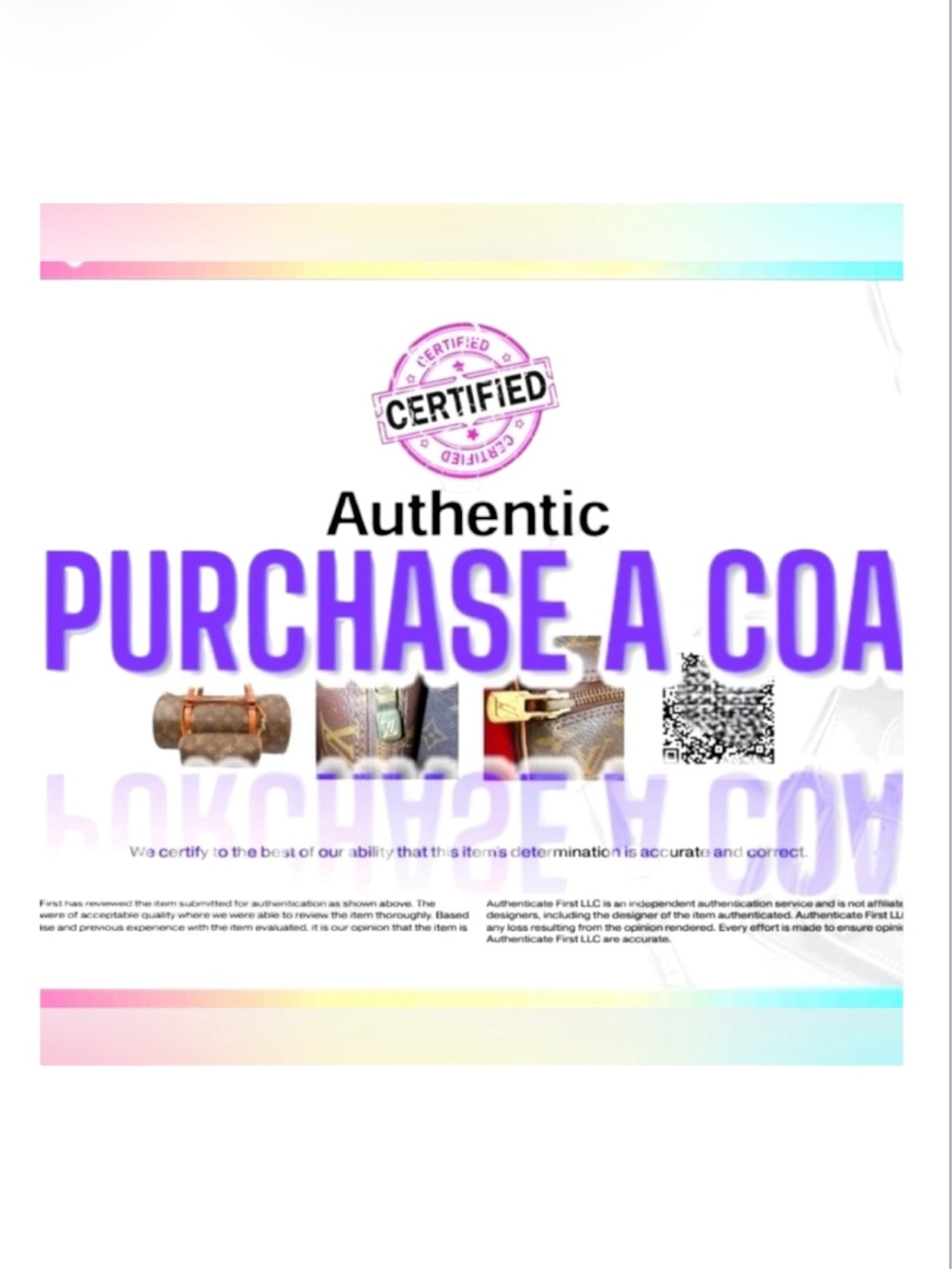 Certificate Of Authenticity FREE SHIPPING